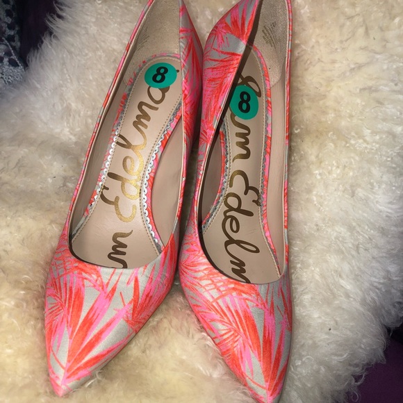sam edelman orange pumps
